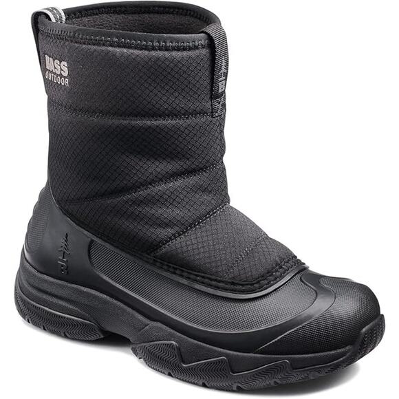 BASS OUTDOOR Women's Pull-on Boots Snow, Rain Or Cold Weather Hiking Size 6 BLK - Picture 5 of 6